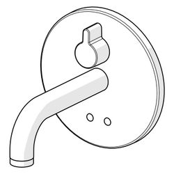 Hansa Electra Fertigset für Waschtisch-Batterie, Rosette rund, 3V, Bluetooth, Ausladung... HANSA-81812109 4057304016912 (Abb. 1)