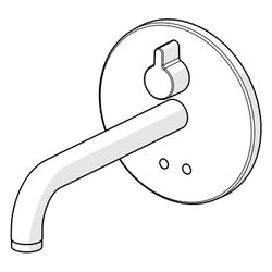 Hansa Electra Fertigset für Waschtisch-Batterie, Rosette rund, 3V, Bluetooth, Ausladung... HANSA-81812119 4057304016929 (Abb. 1)