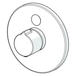 Hansa Electra Fertigmontageset für Brausebatterie, Rosette rund, 3V, Chrom, 81909001... HANSA-81909001 4057304004865 (Abb. 1)