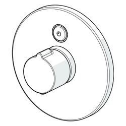 Hansa Electra Fertigset für Brause-Batterie, Rosette rund, 3V, Bluetooth, Chrom, 819190... HANSA-81919009 4057304016943 (Abb. 1)