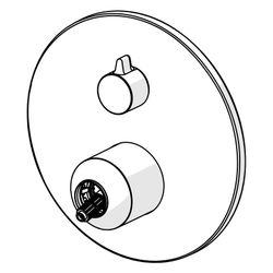 Hansa Fertigmontageset für zwei Abgänge, Rosette rund, Bronze gebürstet, 8260902081... HANSA-8260902081 4057304024559 (Abb. 1)