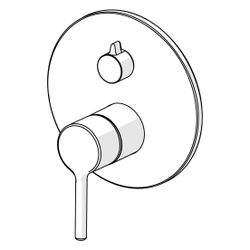 Hansa Vantis Fertigmontageset Wannen- und Brausearmatur Unterputz, Rosette rund, Stah... HANSA-8260902780 4057304023170 (Abb. 1)
