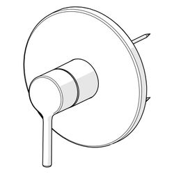 Hansa Vantis Einhebelmischer Fertigset für Brause-Batterie 8261 Rosette rund Chrom Pinh... HANSA-82619067 4057304017346 (Abb. 1)