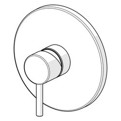Hansa Vantis Einhebelmischer Fertigmontageset für Brausebatterie Style 8261 Rosette run... HANSA-82619077 4015474279261 (Abb. 1)
