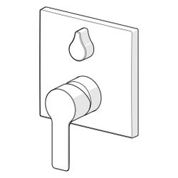 Hansa Ligna Einhebelmischer Fertigmontageset für Wanne/Brause 8385 Rosette eckig Chrom... HANSA-83859513 4015474279414 (Abb. 1)