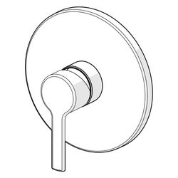 Hansa Ronda Einhebelmischer Fertigmontageset für Brausebatterie 8386 Rosette rund Chrom... HANSA-83869573 4015474287129 (Abb. 1)