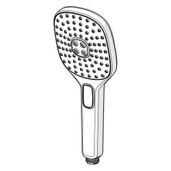 Hansa ActiveJet Style Handbrause, 3-strahlig, Chrom, 84330200... HANSA-84330200 4057304005091 (Abb. 1)