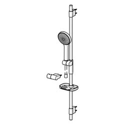 Hansa ActiveJet Wandstangengarnitur, 1-strahlig, Chrom/Hellgrau, 84370110... HANSA-84370110 4057304005107 (Abb. 1)