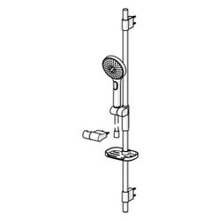 Hansa ActiveJet Wandstangengarnitur, 3-strahlig, Chrom/Hellgrau, 84370130... HANSA-84370130 4057304005114 (Abb. 1)