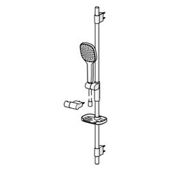 Hansa ActiveJet Style Wandstangengarnitur, 1-strahlig, Chrom, 84370210... HANSA-84370210 4057304005121 (Abb. 1)