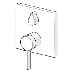 Hansa Loft Einhebelmischer Fertigmontageset für Wanne/Brause 8760 Rosette eckig mit Sic... HANSA-87603003 4015474287044 (Abb. 1)