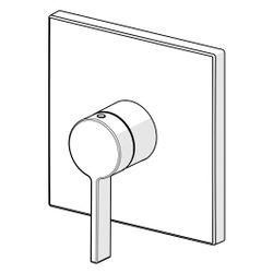 Hansa Loft Einhebelmischer Fertigmontageset für Brausebatterie 8762 Rosette eckig Chrom... HANSA-87629003 4015474287150 (Abb. 1)