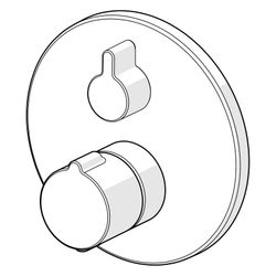 Hansa Home Fertigmontageset für Wanne/Brause 8862 Rosette rund mit Sicherungseinrichtun... HANSA-88623045 4015474279148 (Abb. 1)