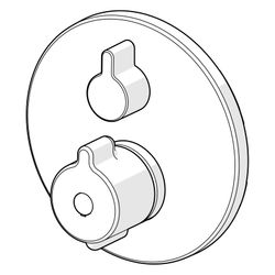 Hansa Clinica Fertigmontageset für Wanne/Brause, Rosette rund, Chrom, 88629085... HANSA-88629085 4057304012549 (Abb. 1)