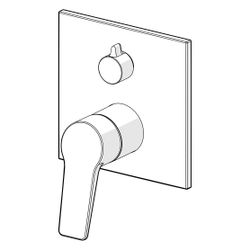 Hansa Twist Einhebel-Wannen- und Brausearmatur, Unterputz, Fertigmontageset, Rosette ec... HANSA-89849023 4057304023019 (Abb. 1)