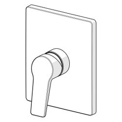 Hansa Twist Einhebelmischer Fertigmontageset für Brausebatterie 8985 Rosette eckig Chro... HANSA-89859083 4015474285552 (Abb. 1)
