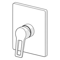 Hansa Twist Einhebelmischer Fertigmontageset für Brausebatterie 8985 Rosette eckig Büge... HANSA-89859085 4015474285569 (Abb. 1)