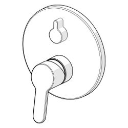 Hansa Primo Einhebelmischer Fertigmontageset für Wanne/Brause 8990 Rosette rund mit Sic... HANSA-89903003 4015474278714 (Abb. 1)