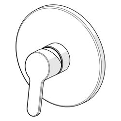 Hansa Primo Einhebelmischer Fertigmontageset für Brausebatterie 8991 Rosette rund Chrom... HANSA-89919003 4015474278691 (Abb. 1)
