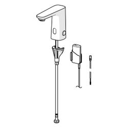 Hansa Electra Waschtischarmatur, Standmontage, Sensor, berührungslos, 3V, Chrom, 920122... HANSA-92012219 4057304019340 (Abb. 1)
