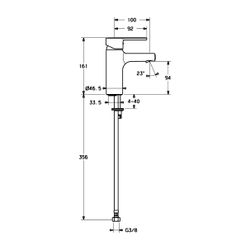 Hansa Ronda Einhebelmischer Waschtischbatterie 0308 Ausladung 100mm DN15 Chrom... HANSA-03082273 4015474212589 (Abb. 1)