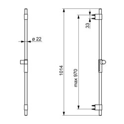 Hansa ActiveJet Wandstange, Chrom, 04790200... HANSA-04790200 4057304009013 (Abb. 1)