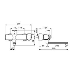 Hansa Clinica Waschtischbatterie 0886 6V, Bluetooth Ausladung 200mm Chrom... HANSA-08866202 4057304014444 (Abb. 1)