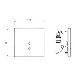 Hansa Electra Fertigmontageset für Urinal-Batterie 0946 Rosette eckig 9/12V, Bluetooth ... HANSA-09469179 4057304014031 (Abb. 1)