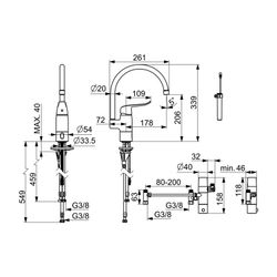 Hansa Care Einhebel-Küchenarmatur, 3V, Bluetooth, Ausladung 178mm, Chrom, 46142209... HANSA-46142209 4057304019678 (Abb. 1)