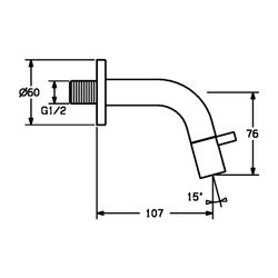 Hansa Nova Einhebelmischer Waschtischbatterie Style 5086 Ausladung 107mm DN15 Chrom... HANSA-50868101 4015474171640 (Abb. 1)