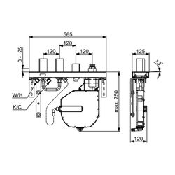 Hansa Compact Unterputz-Rohbauset Bade- und Brausearmatur 4.0 Kartusche 5308 DN20... HANSA-53080300 4057304007187 (Abb. 1)