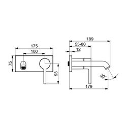 Hansa Vantis Einhebelmischer Fertigset für Waschtisch-Batterie Style 5480 Rosette eckig... HANSA-54802107 4057304017278 (Abb. 1)