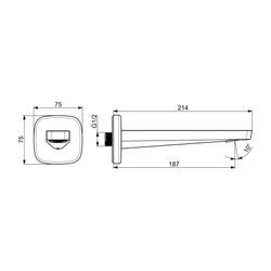 Hansa Stela Einhebelmischer Auslauf 5724 Ausladung 214mm Rosette soft edge Chrom... HANSA-57241000 4057304015342 (Abb. 1)