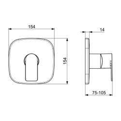 Hansa Stela Einhebelmischer Fertigset für Brause-Batterie 8785 Rosette soft edge Chrom... HANSA-87859173 4057304015267 (Abb. 1)