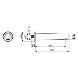 Hansa Electra Waschtischbatterie, 3V, Bluetooth, Ausladung 225mm, DN 15, Chrom, 0088001... HANSA-00880019 4057304015892 (Abb. 1)