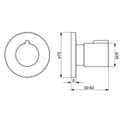 Hansa Home Fertigmontageset 0228 Rosette rund Chrom... HANSA-02288101 4057304001086 (Abb. 1)