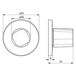 Hansa Living Fertigmontageset 0228 Rosette rund Chrom... HANSA-02288102 4057304001093 (Abb. 1)