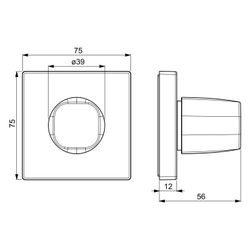 Hansa Living Fertigmontageset 0228 Rosette eckig Chrom... HANSA-02288202 4057304001109 (Abb. 1)