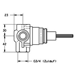 Hansa Verdeckte Umsteller, G 3/4", DN 20/20, 02850100... HANSA-02850100 4015474676855 (Abb. 1)