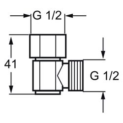 Hansa Entleerungsventil, G 1/2", Eckform, DN 15, Chrom, 04050100... HANSA-04050100 4015474036888 (Abb. 1)