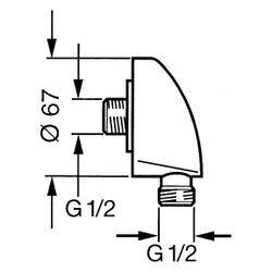 Hansa Wandanschlussbogen, DN 15, Chrom, 04420100... HANSA-04420100 4015474672321 (Abb. 1)
