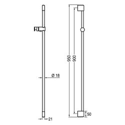 Hansa Wandstange 0455 Chrom... HANSA-04550200 4015474143845 (Abb. 1)