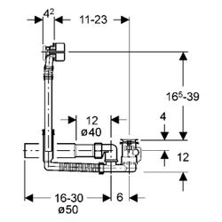 Hansa Fill Wannen-Zu- und Ablaufgarnitur Einbauset 0516 Chrom... HANSA-05160100 4015474043060 (Abb. 1)
