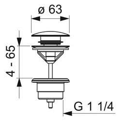 Hansa Ablaufgarnitur Push-Open, G 1 1/4", 0764010080... HANSA-0764010080 4057304020476 (Abb. 1)