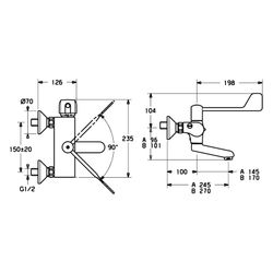 Hansa Tempra Brausebatterie mit Sicherungseinrichtung, DN 15, Chrom, 08240282... HANSA-08385202 4015474658660 (Abb. 1)