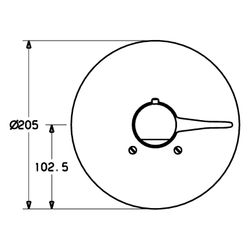 Hansa Fertigmontageset für Brausebatterie, Rosette rund, Chrom, 08619175... HANSA-08619175 4015474078116 (Abb. 1)