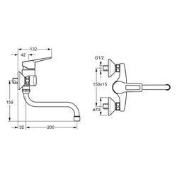 Hansa Twist Einhebelmischer Küchenarmatur 0969 Bügelhebel Ausladung 232mm DN15 Chrom... HANSA-09692195 4015474269651 (Abb. 1)