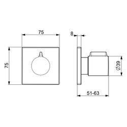 Hansa Aufputzset Unterputz-Armatur eckig, Chrom, 290047... HANSA-290047 6414150108570 (Abb. 1)