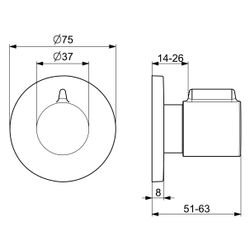 Hansa Aufputzset Unterputz-Armatur, rund, Chrom, 290048... HANSA-290048 6414150108587 (Abb. 1)
