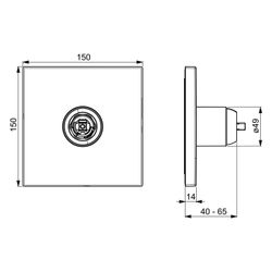 Hansa Varox Pro Fertigmontageset für Brausebatterie, Rosette eckig, Chrom, 40559173... HANSA-40559173 4057304003714 (Abb. 1)